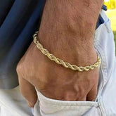 Gold rope bracelet