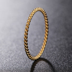 gold twisted rope ring