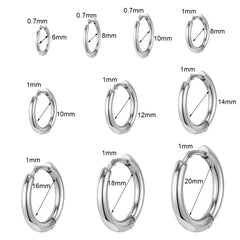 Huggie hoop earrings in silver