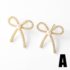 Bow Tennis Chain Earrings