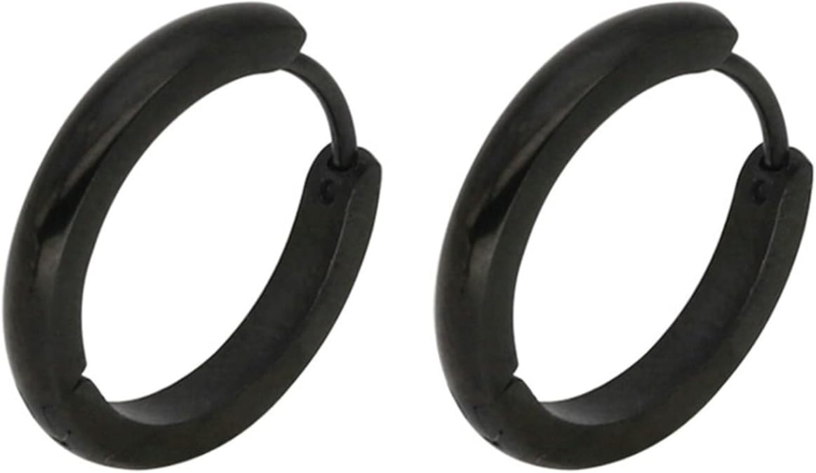 Black Hoop Earrings