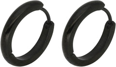 Black Hoop Earrings