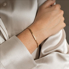 engraved silver bracelet for women