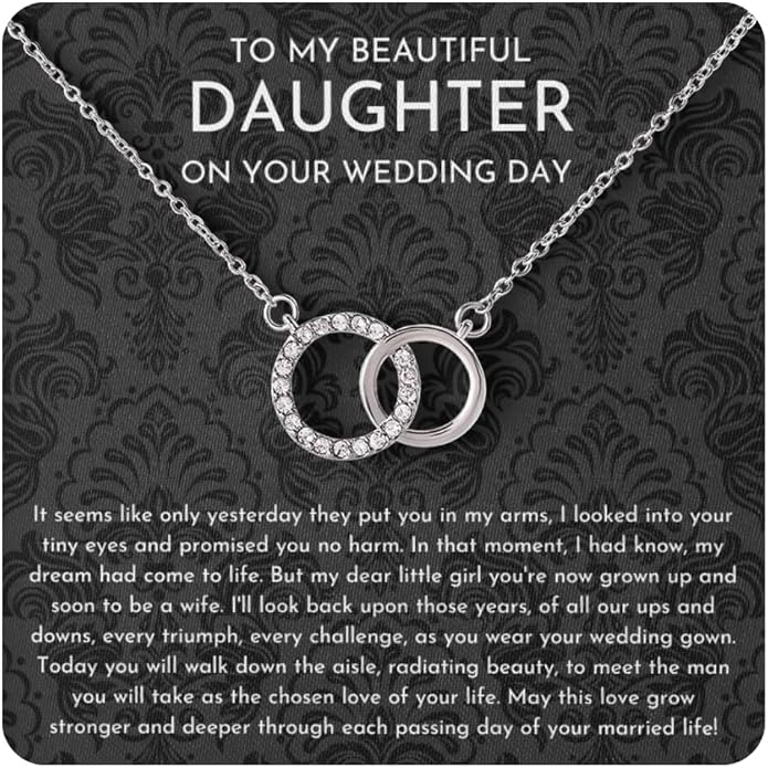 Daughter gift necklace with love knot pendant in silver – emotional dad to daughter jewellery