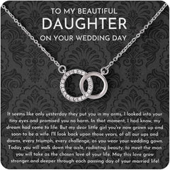 Daughter gift necklace with love knot pendant in silver – emotional dad to daughter jewellery