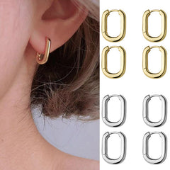Stylish Vintage Geometric U-Shape Hoop Earrings
