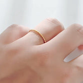 gold twisted rope ring for women