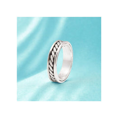 silver rope ring