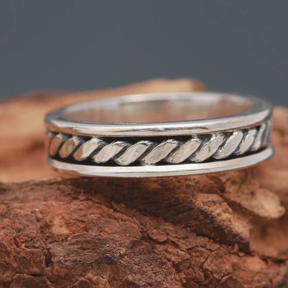 Silver Rope Ring