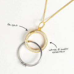 RING HOLDER NECKLACE Circular Embrace