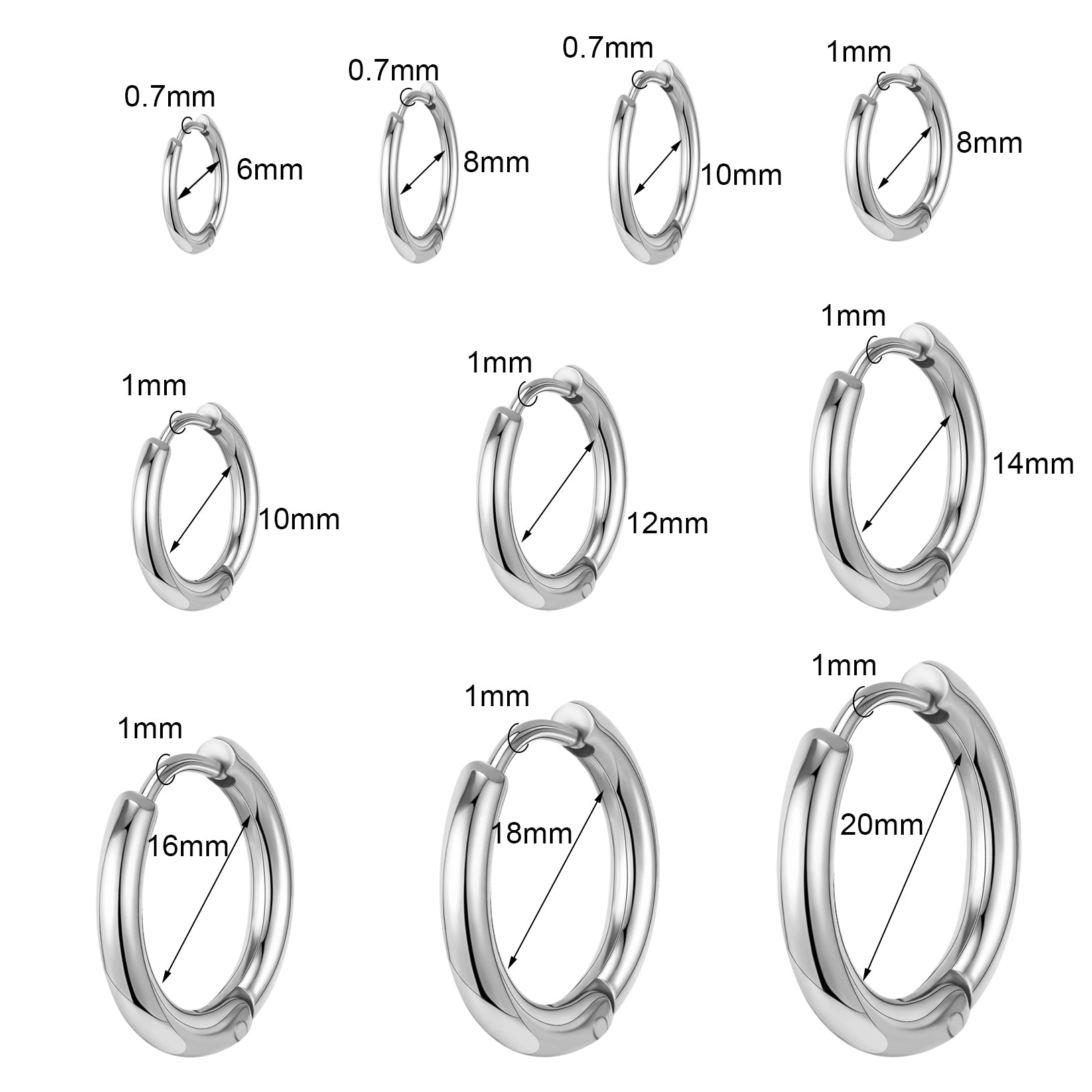 Silver Hoop Earrings