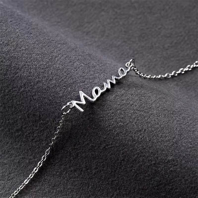 Petite Mama bracelet with delicate lettering charm