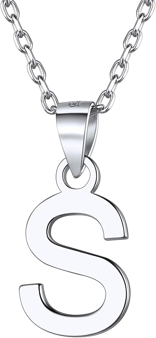 Sterling Silver Initial S Necklace