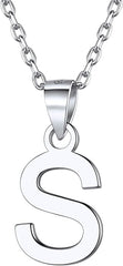 Sterling Silver Initial S Necklace