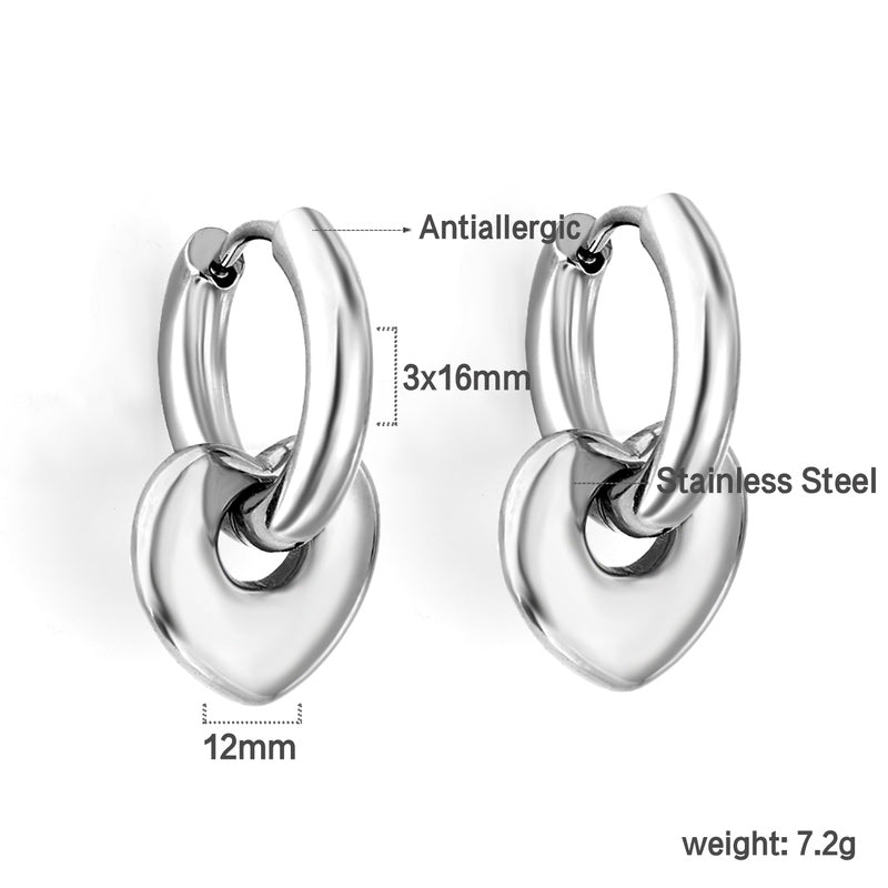 Heart-Shaped Stainless Steel Jewelry - Cute and Romantic