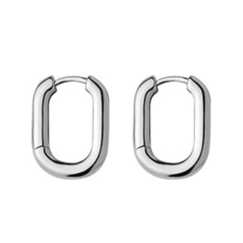 Stylish Vintage Geometric U-Shape Hoop Earrings