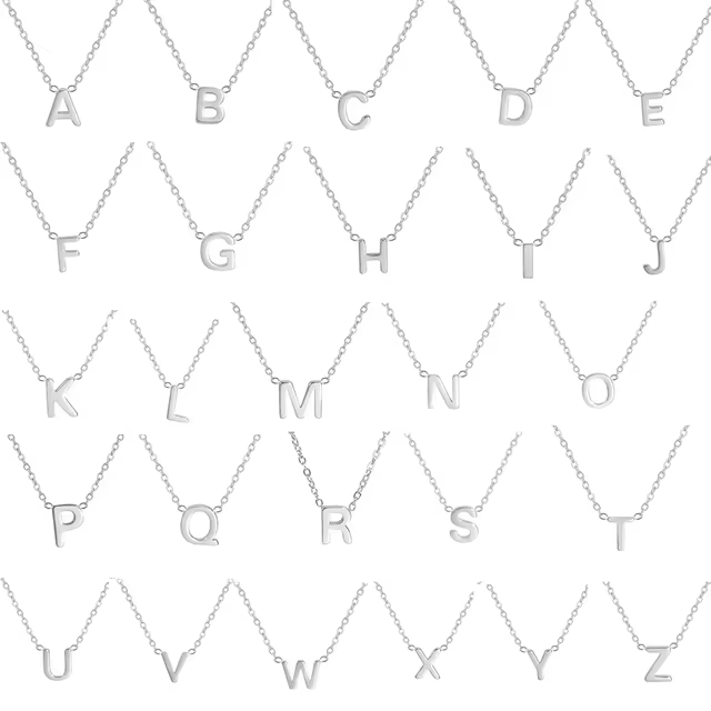 Custom silver letter necklace for women – elegant and dainty UK jewellery