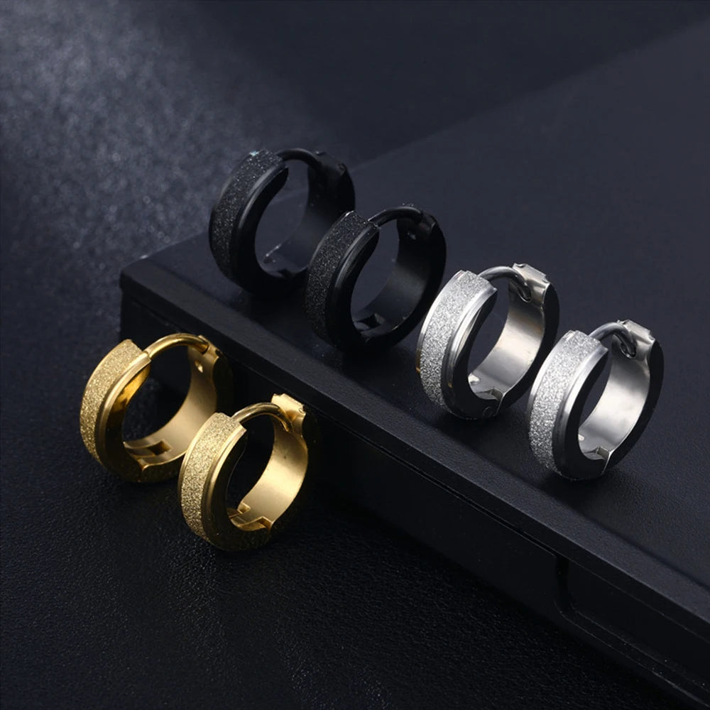Luxury 18K Gold Plated Stainless Steel Hoop Earrings