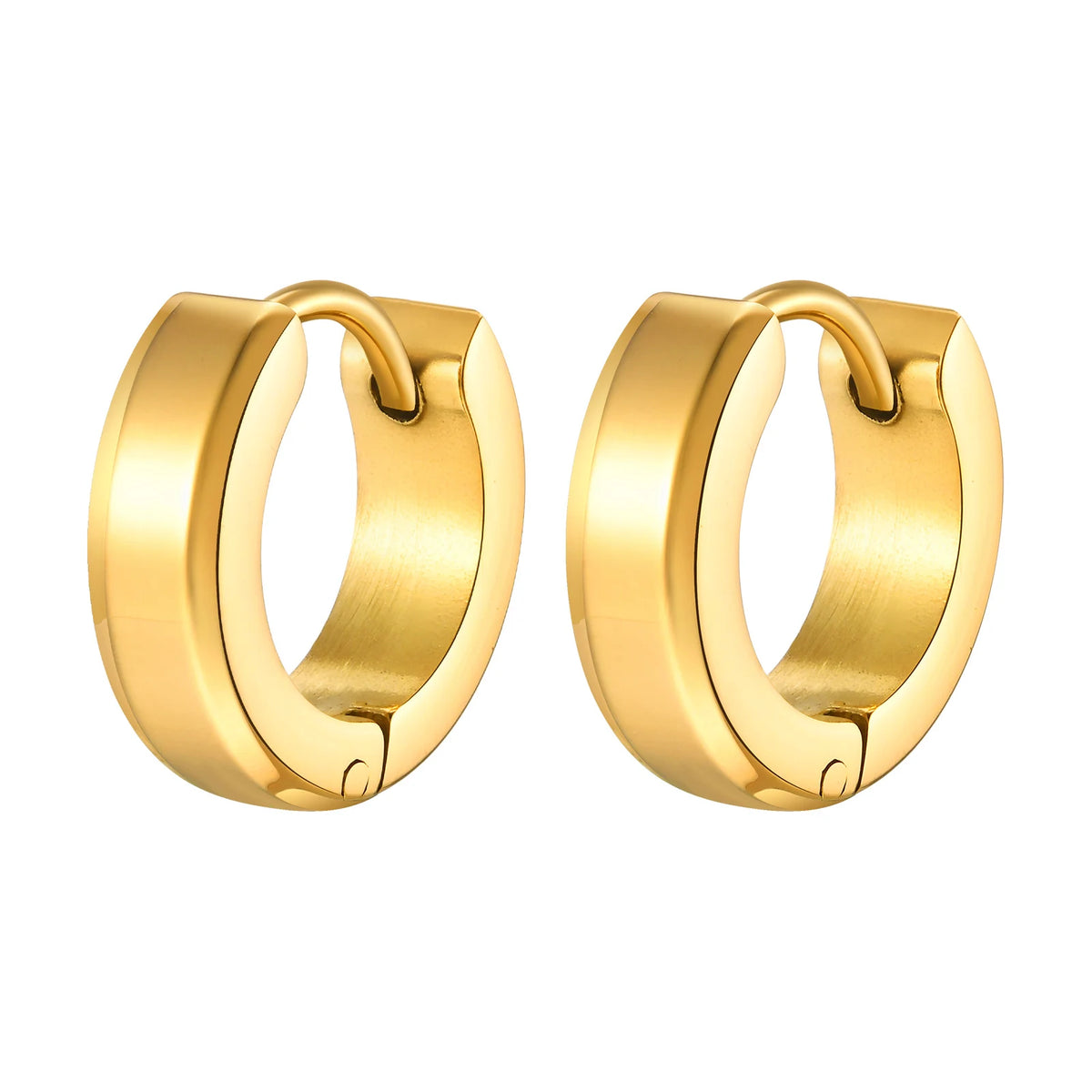 Silver-toned stainless steel earrings with skin-safe, nickel-free material