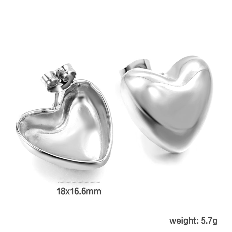 Heart-Shaped Stainless Steel Jewelry - Cute and Romantic