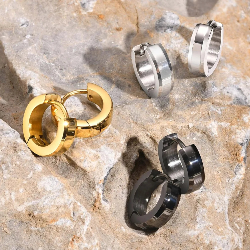 stainless steel hypoallergenic earrings – unisex and skin-friendly
