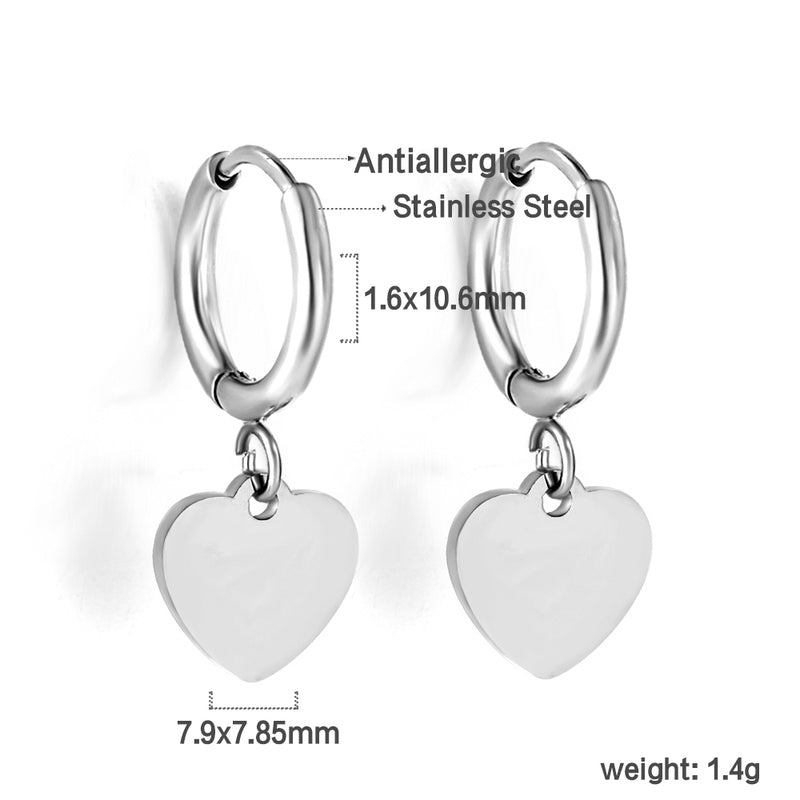 Heart-Shaped Stainless Steel Jewelry - Cute and Romantic