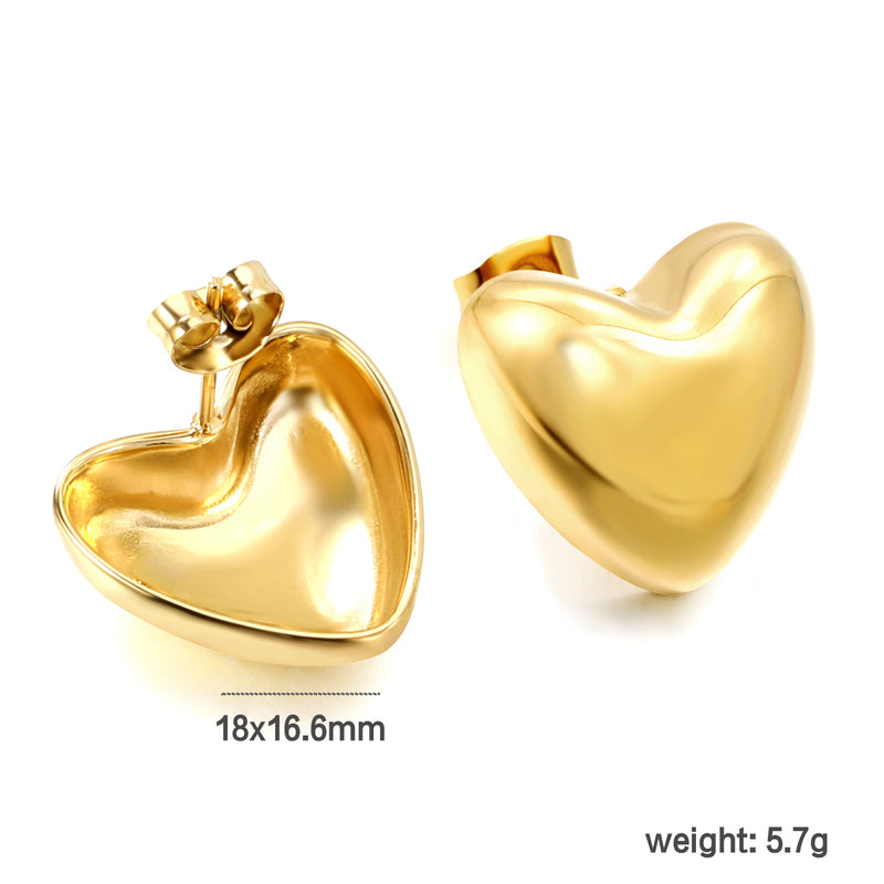 Heart-Shaped Stainless Steel Jewelry - Cute and Romantic