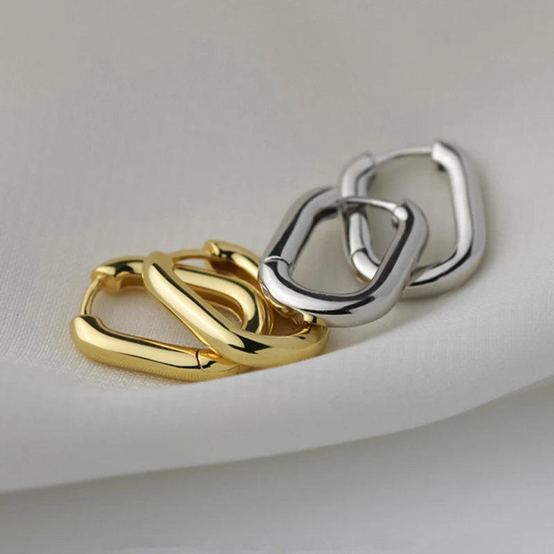 Stylish Vintage Geometric U-Shape Hoop Earrings