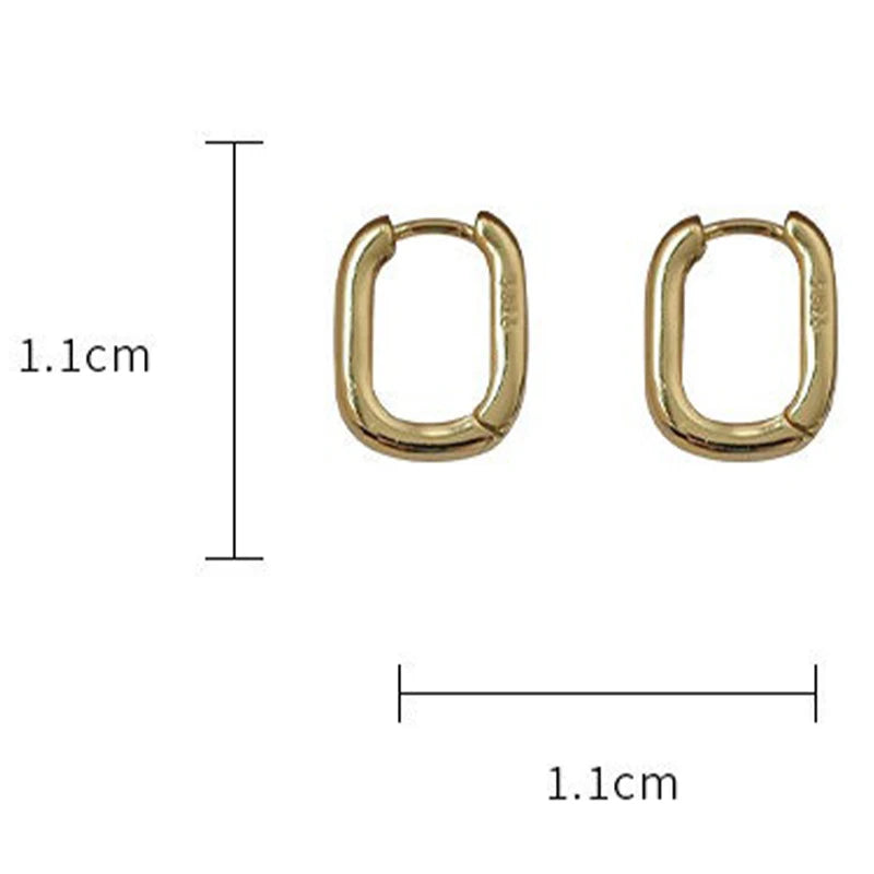 Stylish Vintage Geometric U-Shape Hoop Earrings