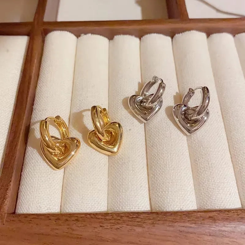 Heart-Shaped Stainless Steel Jewelry - Cute and Romantic