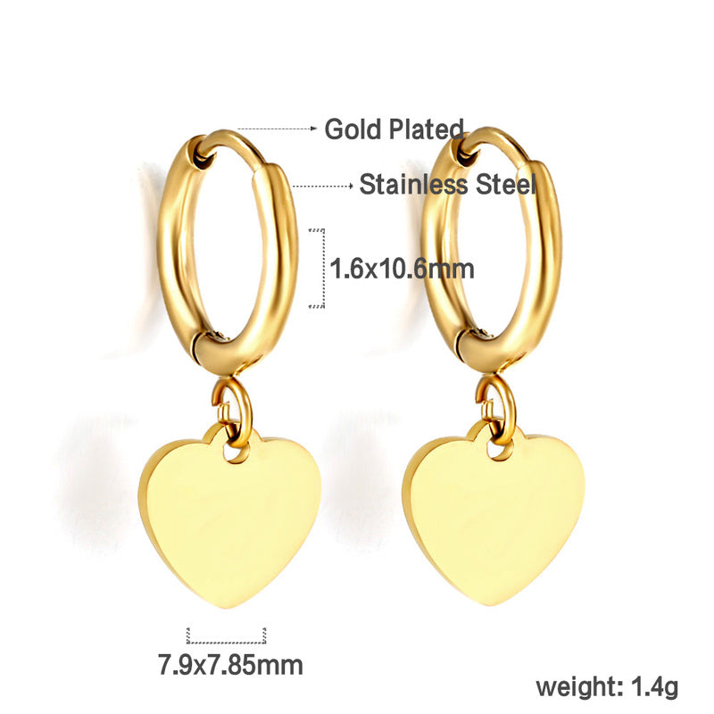 Heart-Shaped Stainless Steel Jewelry - Cute and Romantic