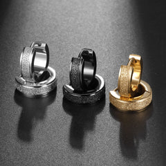 Luxury 18K Gold Plated Stainless Steel Hoop Earrings