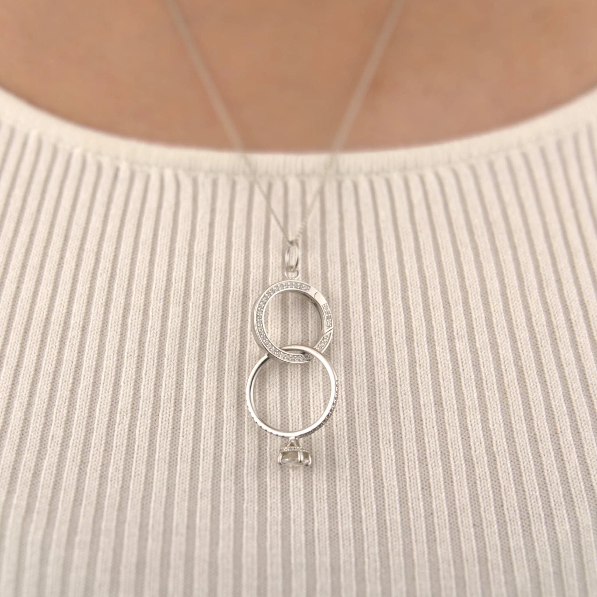 RING HOLDER NECKLACE Circular Embrace