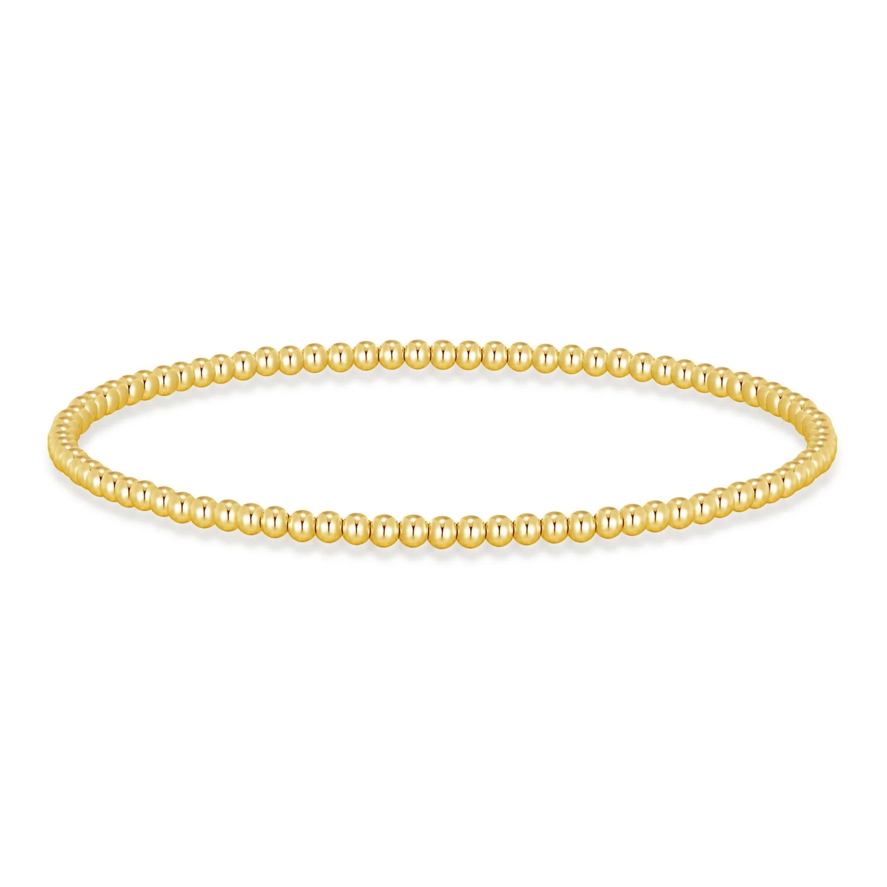 Elastic gold beaded bracelet for her – simple and timeless UK style